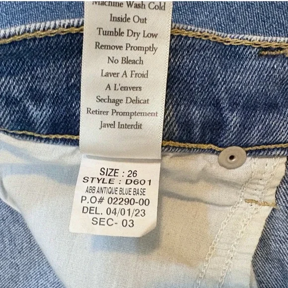 Frank & Eileen Cork The Everyday‎ Jean Straight Leg Crop in Antique Blue Size 26 - Picture 11 of 11